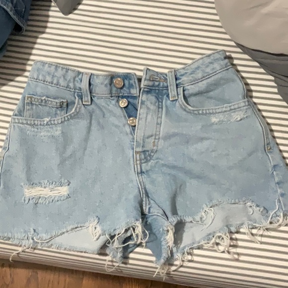Forever 21 Pants - Forever 21 Blue Jean Shorts Distressed High-Waisted